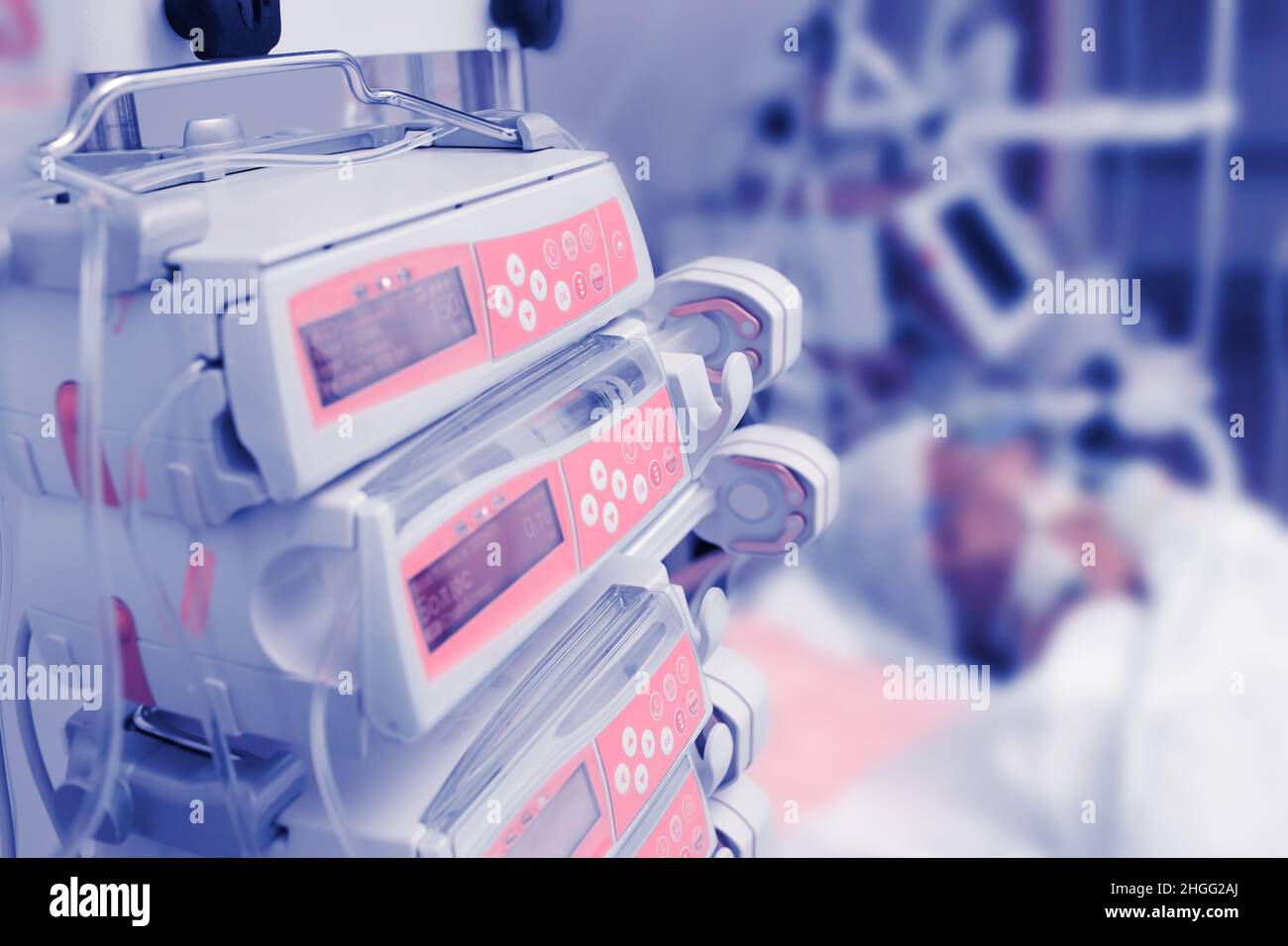 Medical ward with patient and life support equipment Stock Photo Alamy