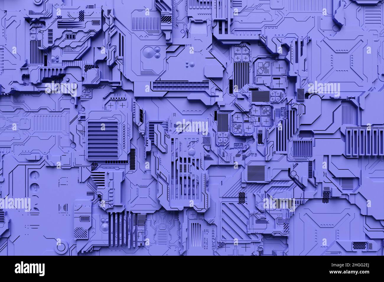 3d illustration of a realistic model of a robot or purple cyber armor.  Close-up equipment for mining crypto-bitcoin; ether. Video cards;  motherboards Stock Photo - Alamy