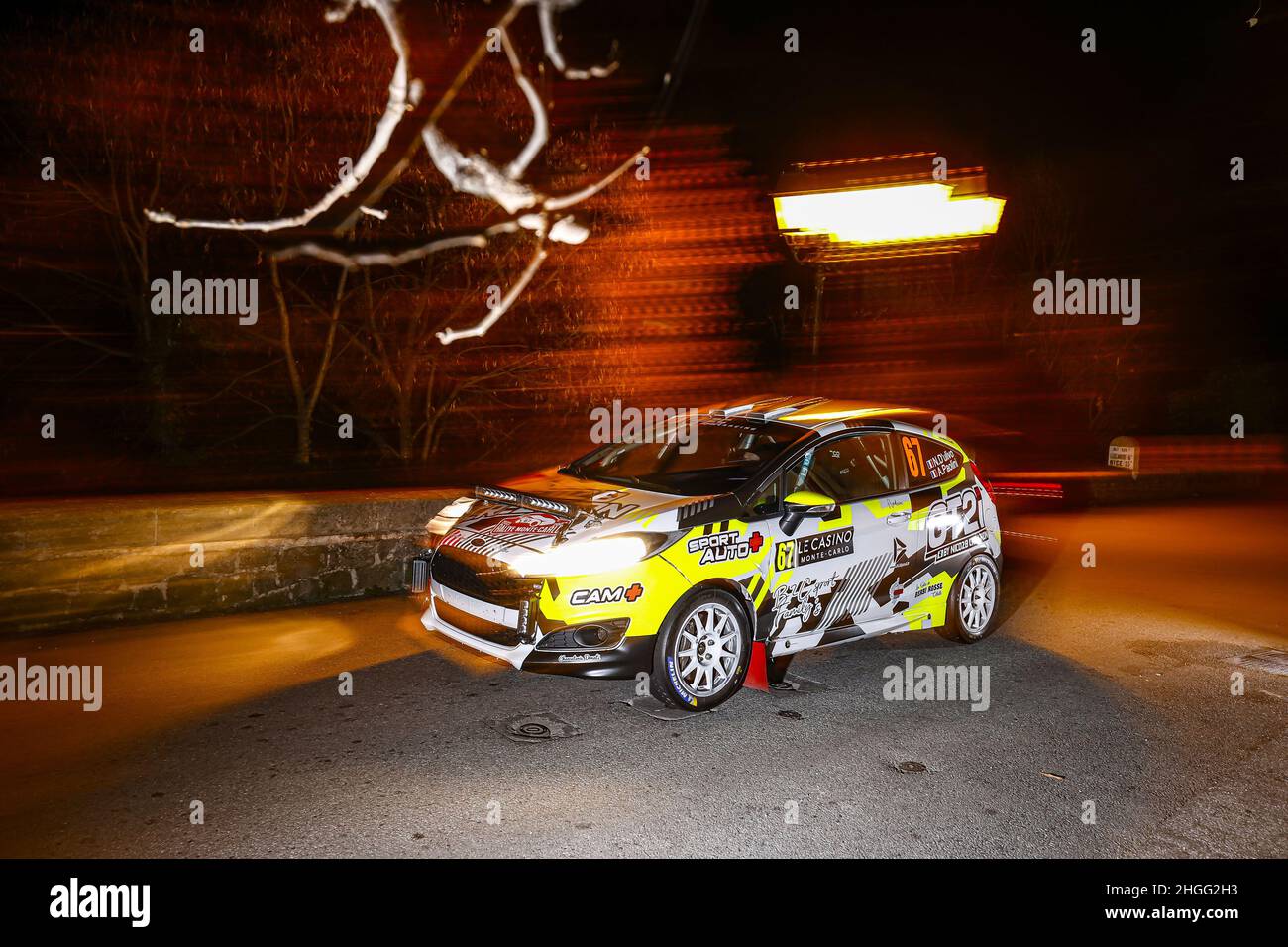 Monaco, Principality Of Monaco. 20th Jan, 2022. 67 Nicolas D'ULIVO (FRA), Angelique PAOLINI (FRA), NICOLAS D'ULIVO FORD Fiesta, action during the 2022 WRC World Rally Car Championship, 90th edition of the Monte Carlo rally from January 20 to 23, 2022 at Monaco - Photo: Francois Flamand/DPPI/LiveMedia Credit: Independent Photo Agency/Alamy Live News Stock Photo