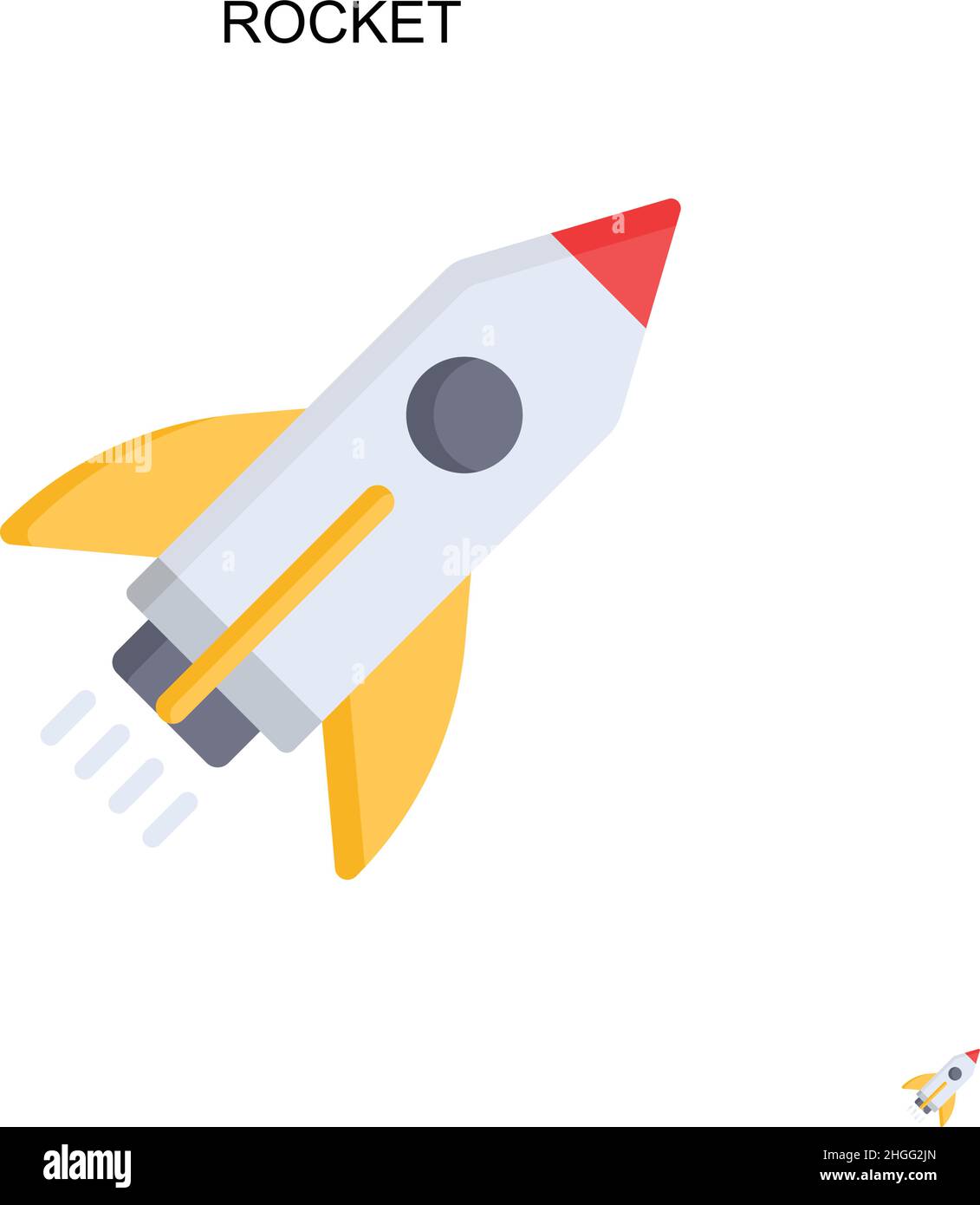 Rocket Simple vector icon.Perfect color modern pictogram on editable ...