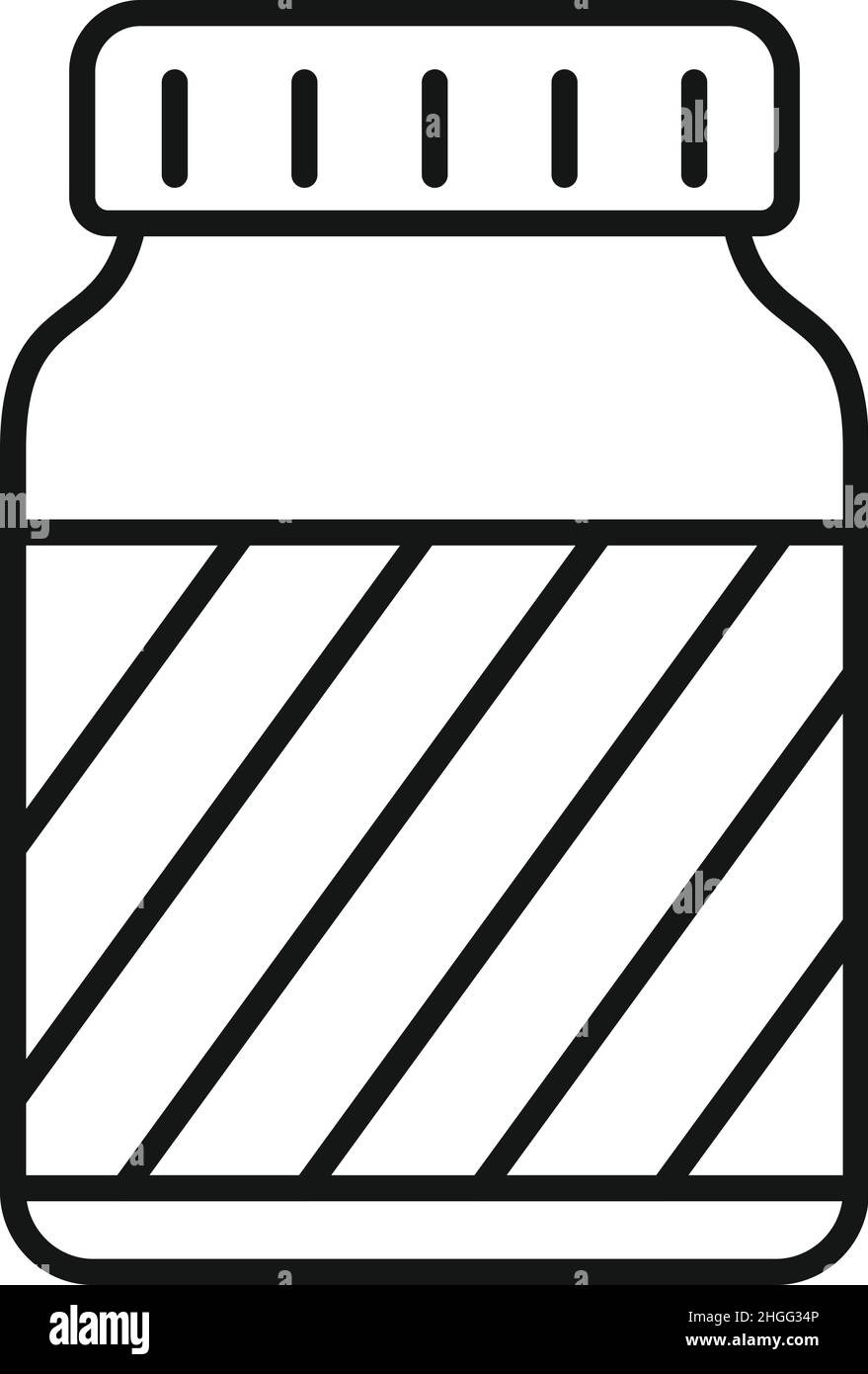 Chocolate paste mix icon outline vector. Cocoa jar. Cream milk Stock Vector