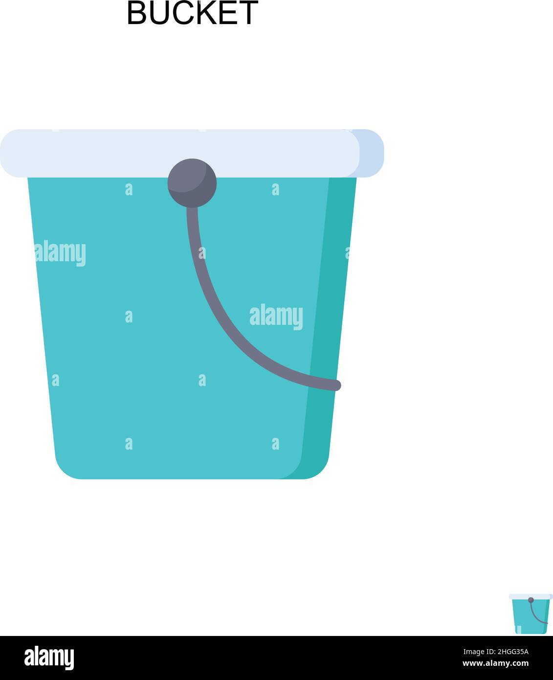 Bucket Simple vector icon.Perfect color modern pictogram on editable ...