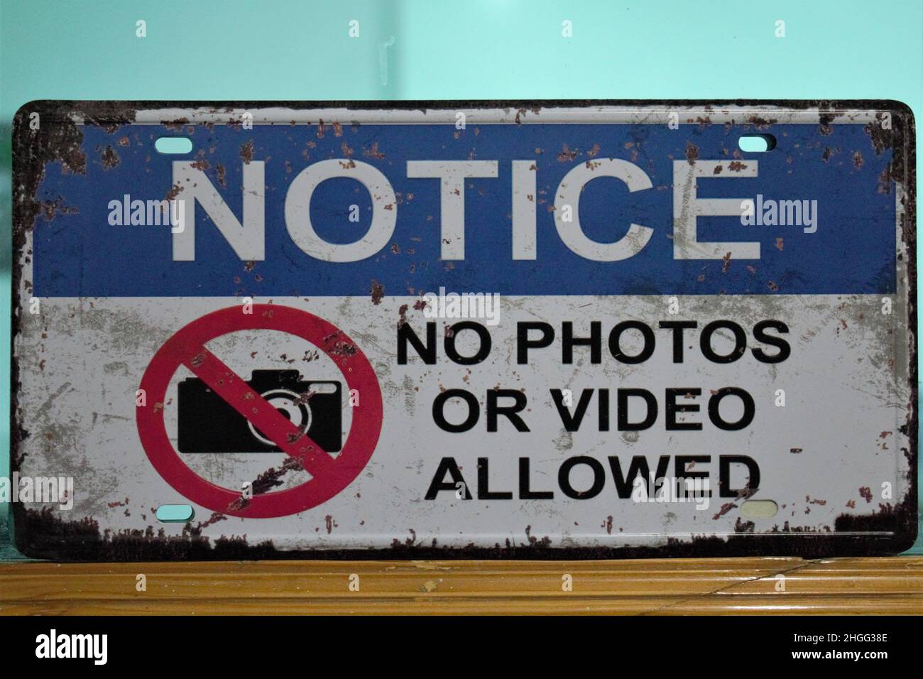Notice or sign board no photos or video allowed Camera Vector Sign Stock Photo