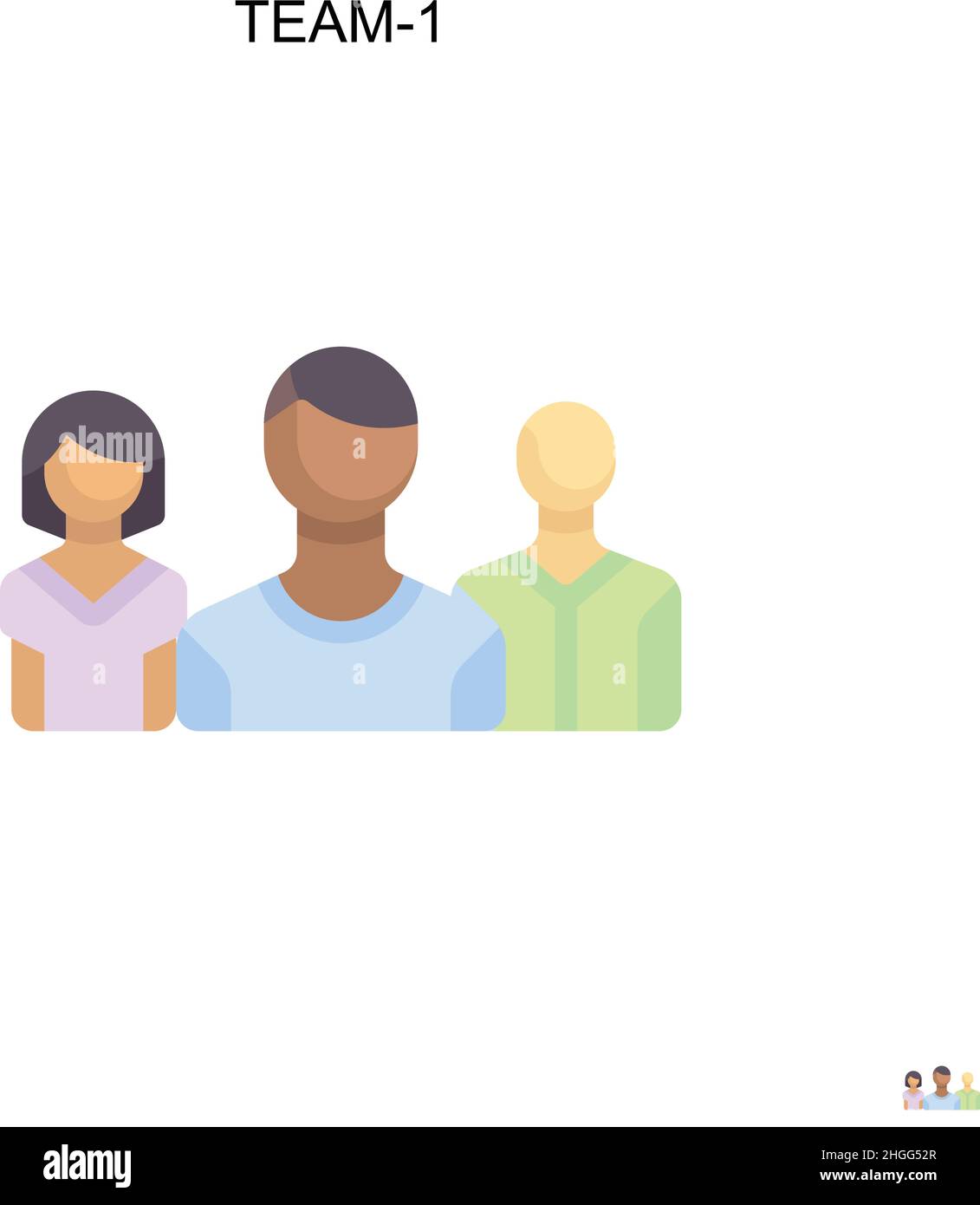 Team-1 Simple vector icon.Perfect color modern pictogram on editable ...