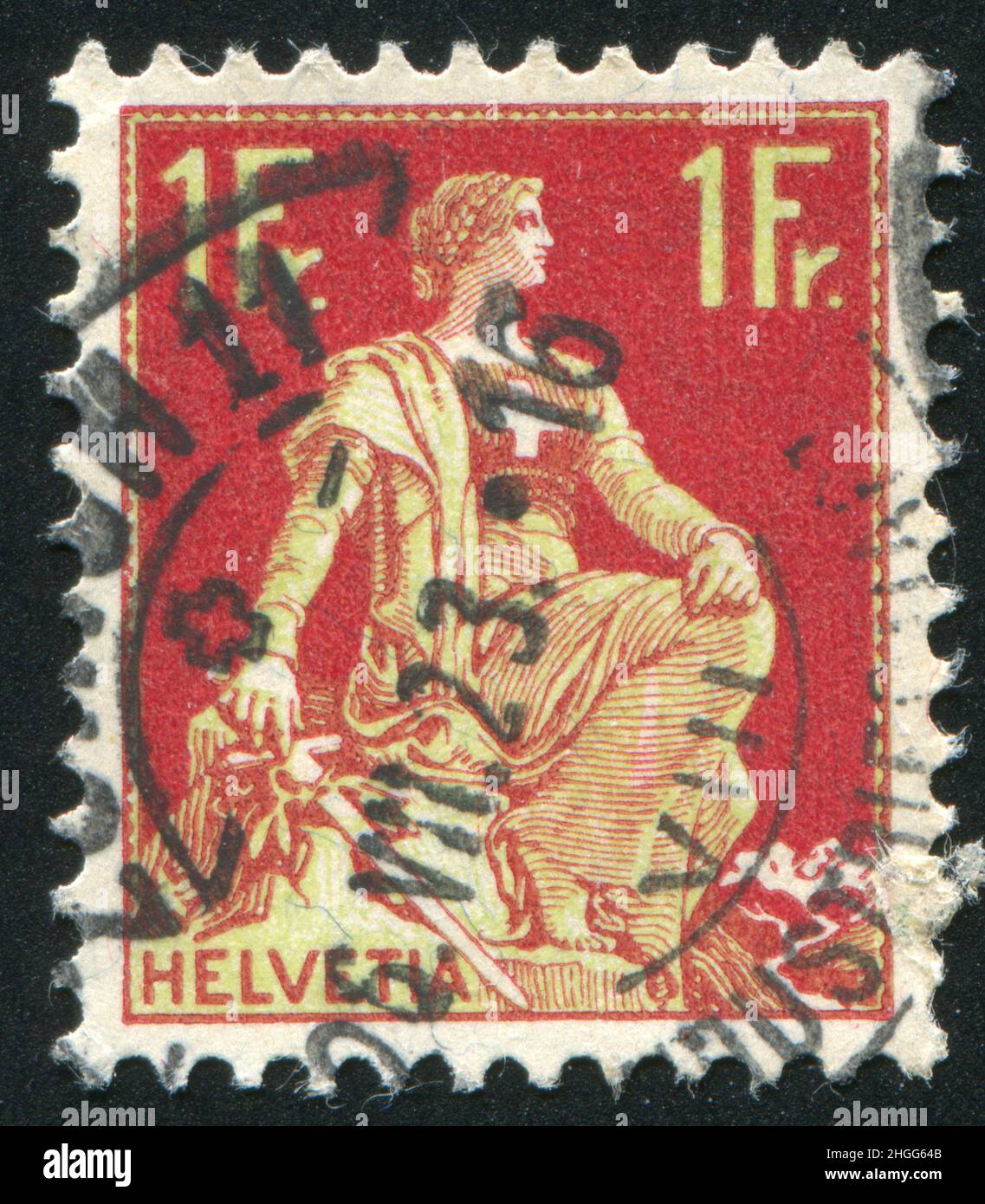 SWITZERLAND - CIRCA 1977: stamp printed by Switzerland, shows Chesslete,  Solothurn, circa 1977 Stock Photo - Alamy