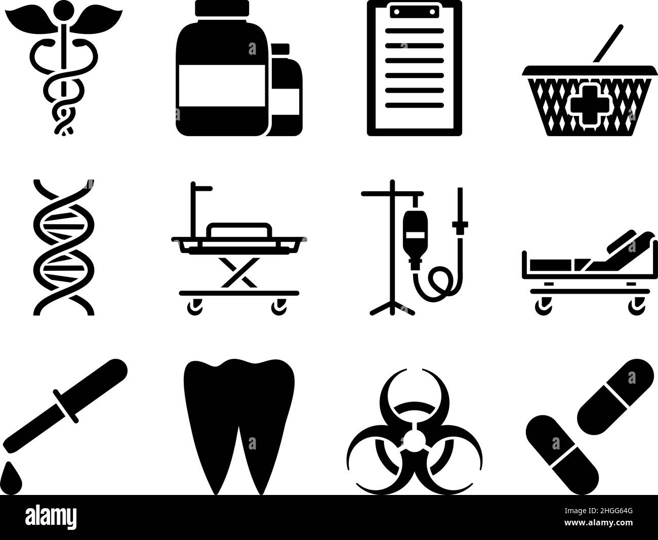 Medical Icon Set. Fully editable vector illustration. Text expanded ...