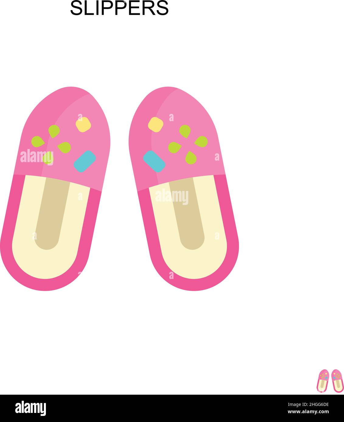 Slippers Simple vector icon.Perfect color modern pictogram on editable ...