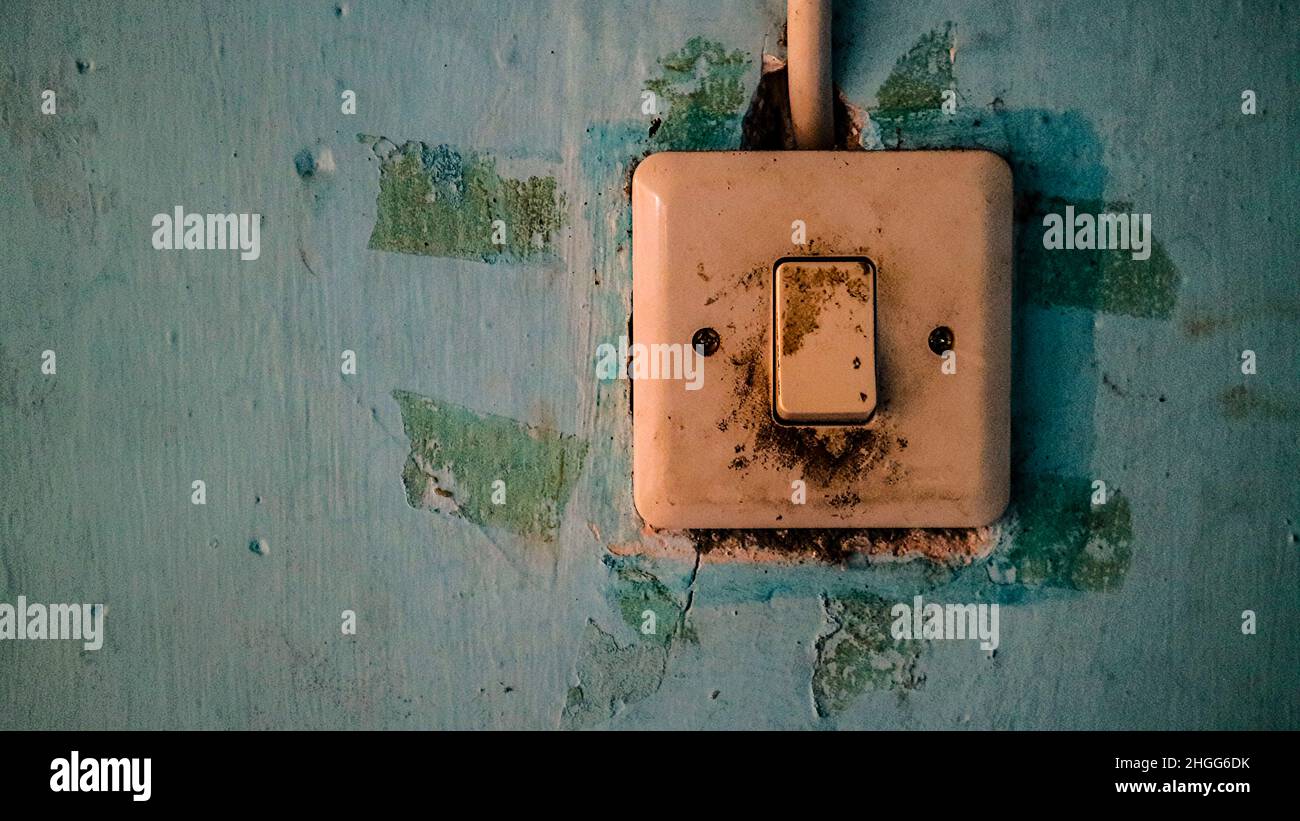 home switch that is outdated but still works Stock Photo
