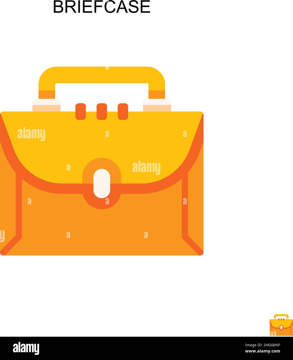 Briefcase Simple vector icon.Perfect color modern pictogram on editable ...