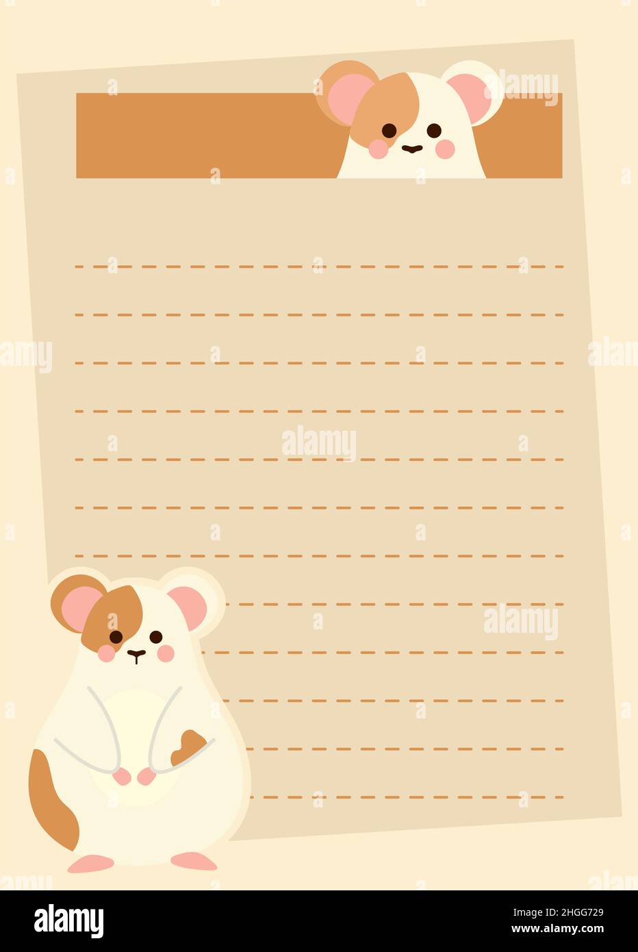 Taking Notes Hamostr note memo with hamster Stock Vector Image & Art - Alamy