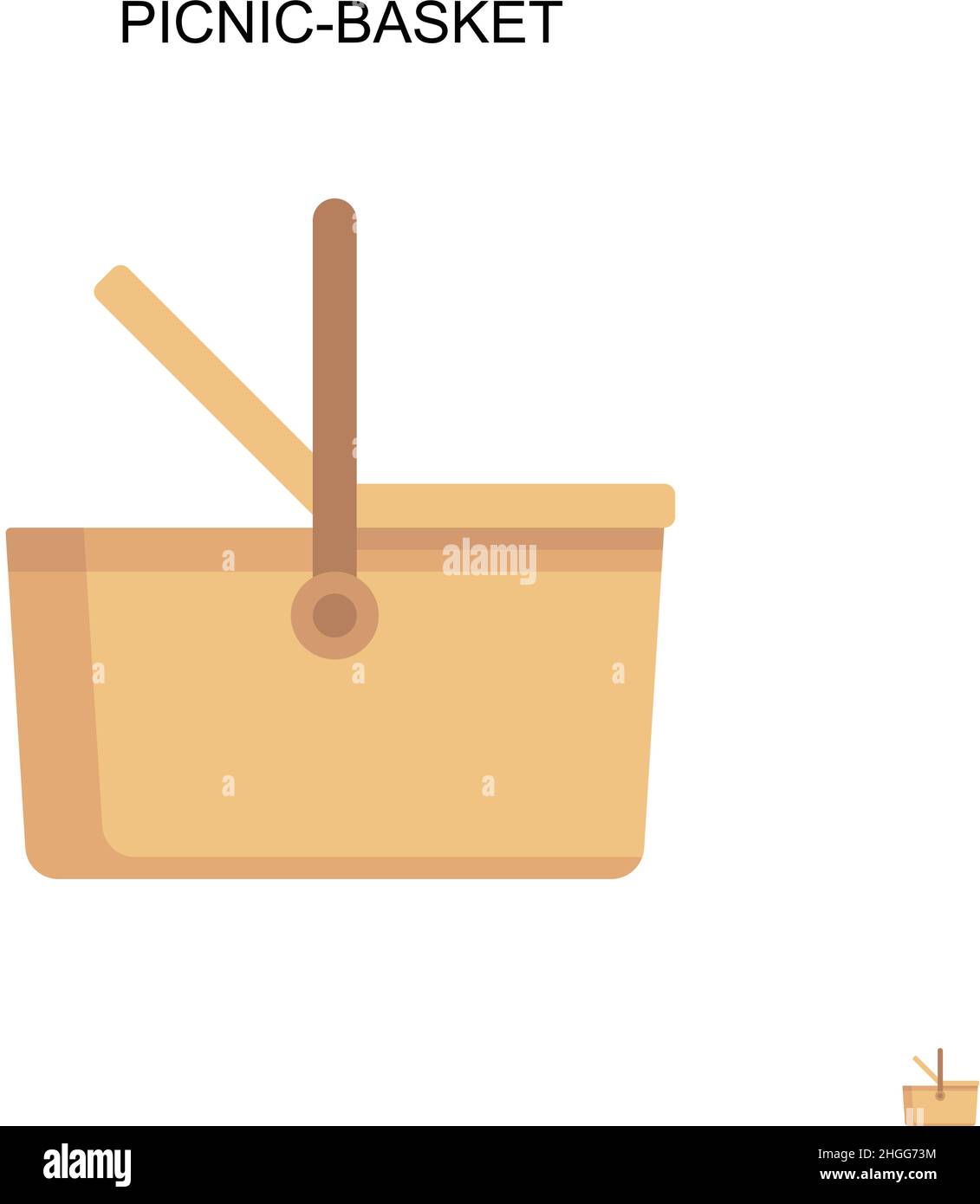 Picnicbasket Simple vector icon.Perfect color modern pictogram on