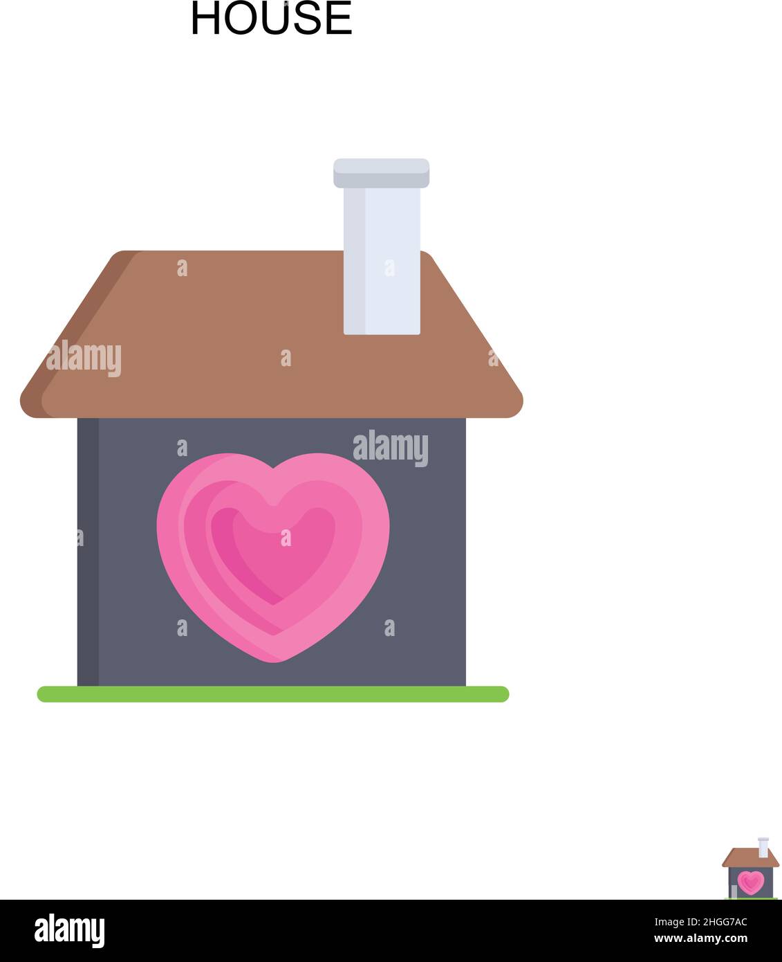 House Simple vector icon.Perfect color modern pictogram on editable ...