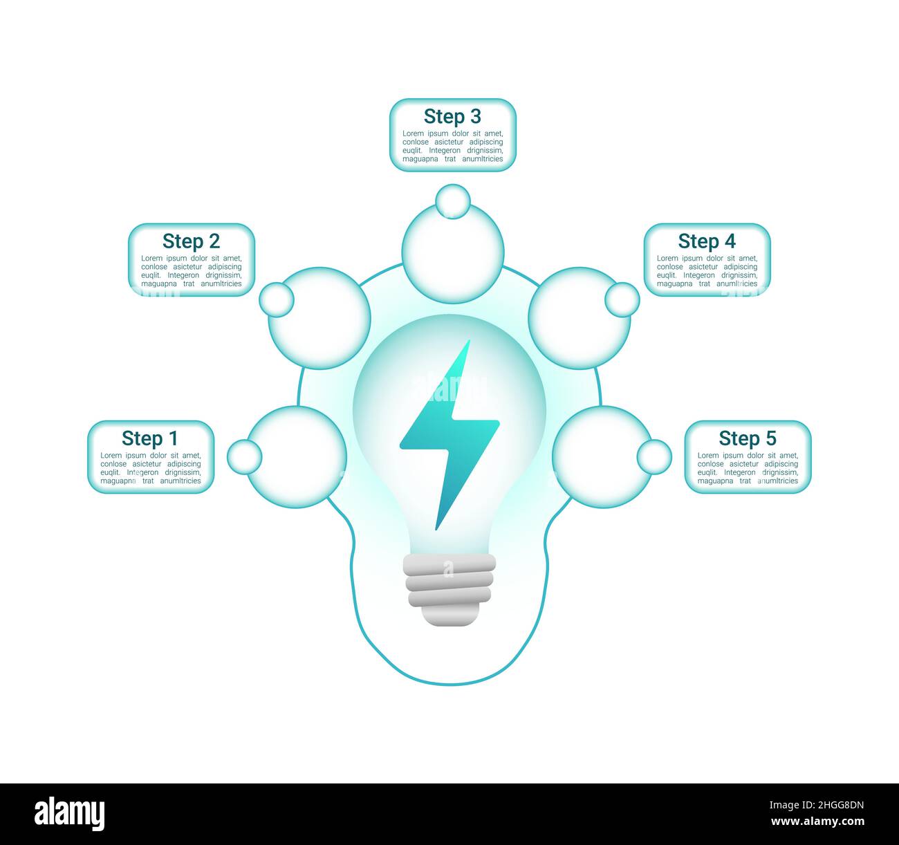 Electricity generation infographic chart design template Stock Vector