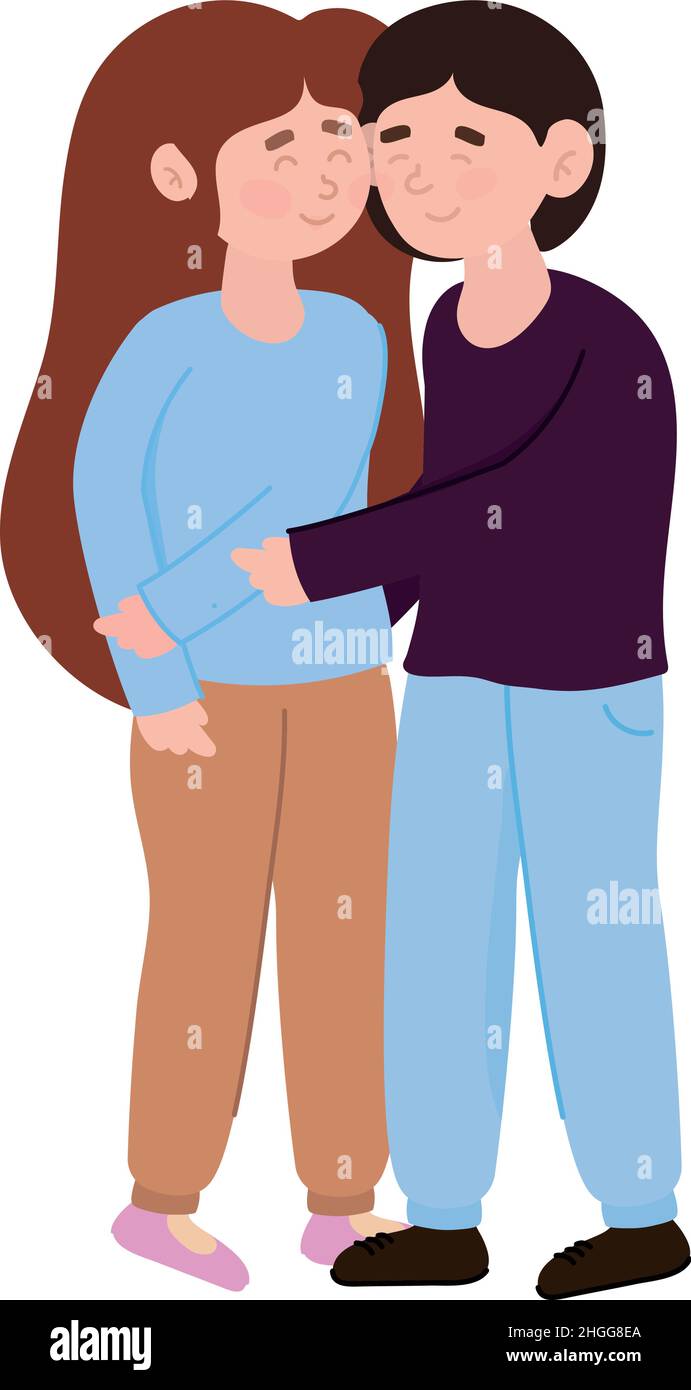 couple embracing lovely Stock Vector Image & Art - Alamy