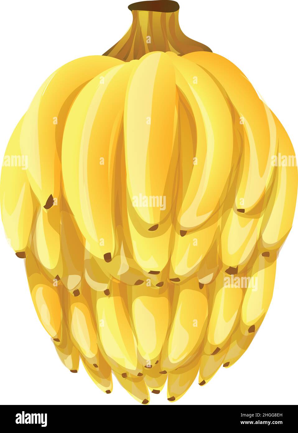 Ripe bananas icon cartoon vector. Yellow food. Tropical farm Stock ...