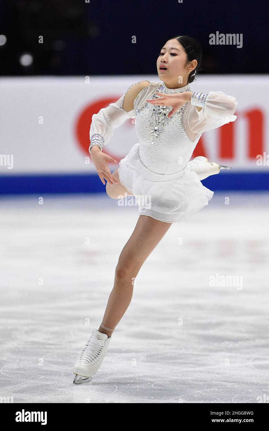 Tallinn, Estonia. 20th Jan, 2022. Haein Lee of South Korea performs