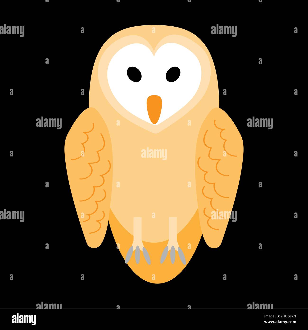 barn owl illustration. barn owl clip art or image Stock Photo - Alamy