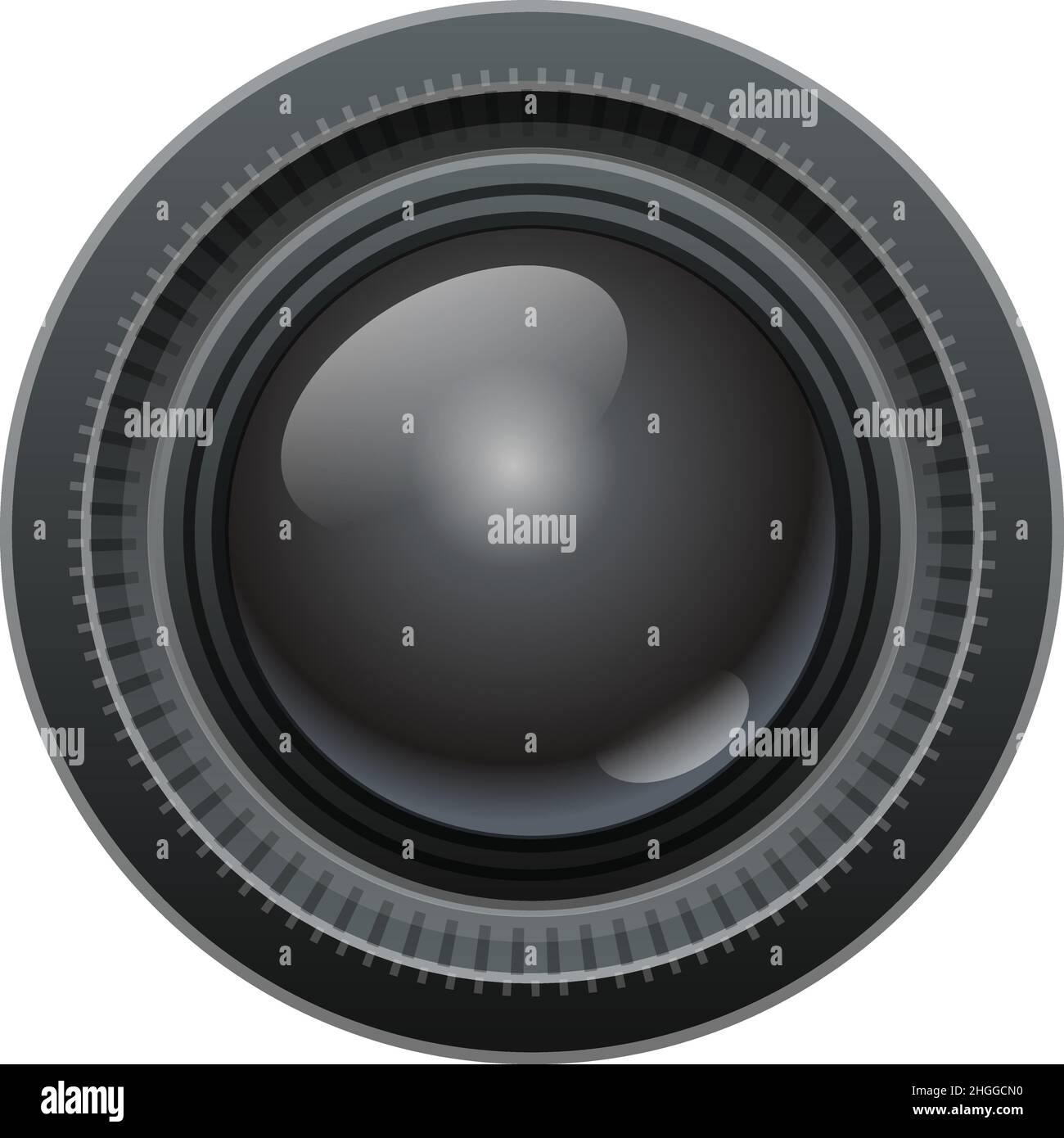 Camera lens icon cartoon vector. Photo studio. Light studio Stock