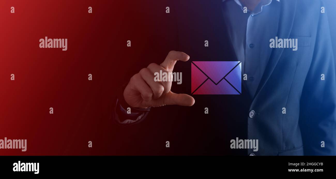 Email and user icon,sign,symbol marketing or newsletter concept ...