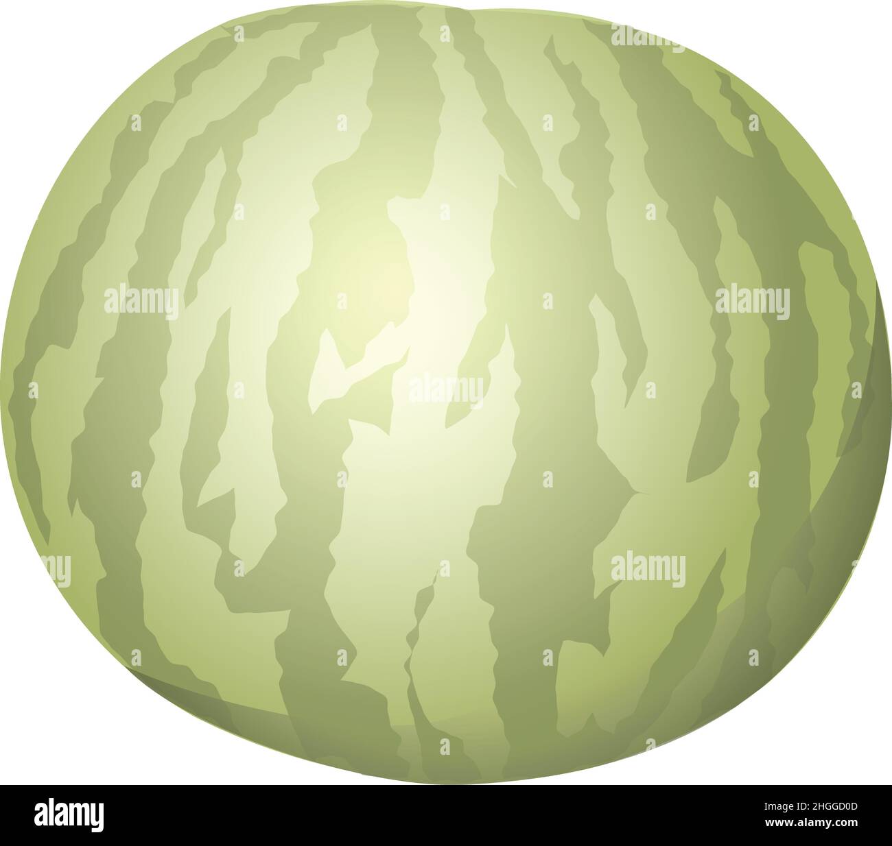 Round watermelon icon cartoon vector. Summer fruit. Color plant Stock ...