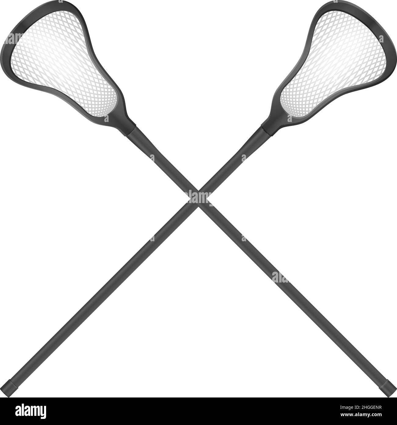 Lacrosse sticks on a white background. Vector illustration Stock Vector