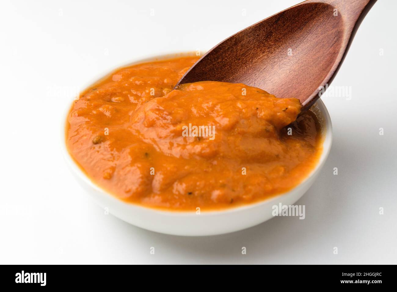 Rose sauce on white background Stock Photo
