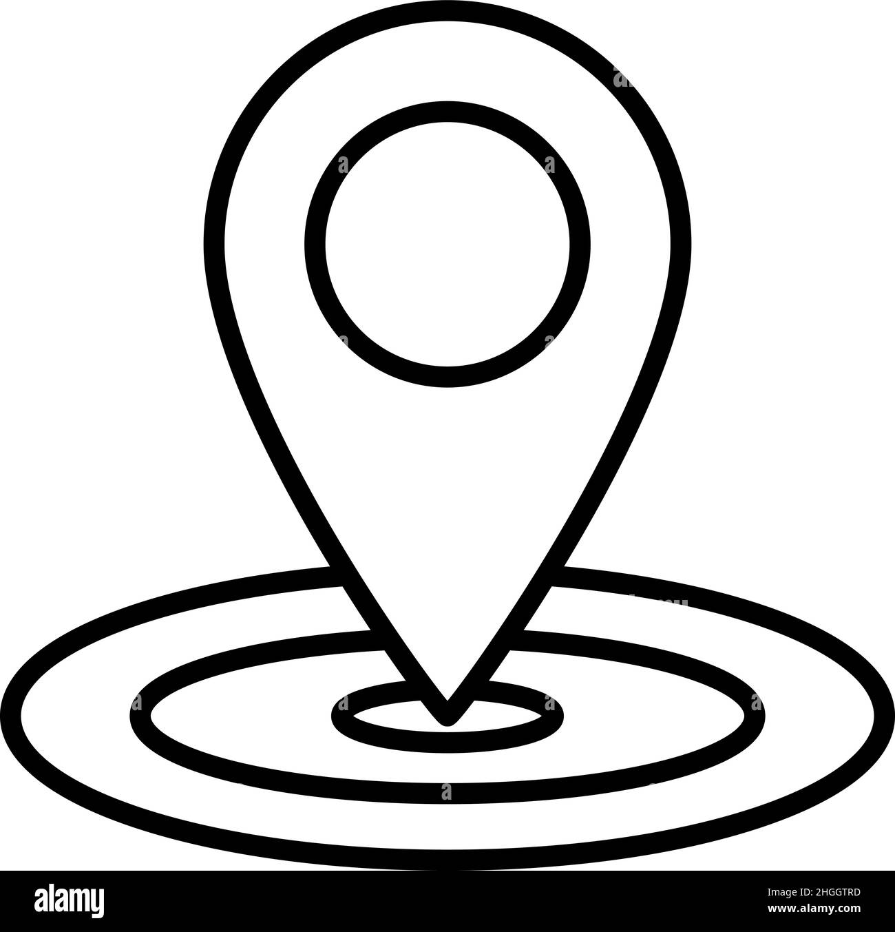 Location Symbol Outline Icon Vector Stock Vector