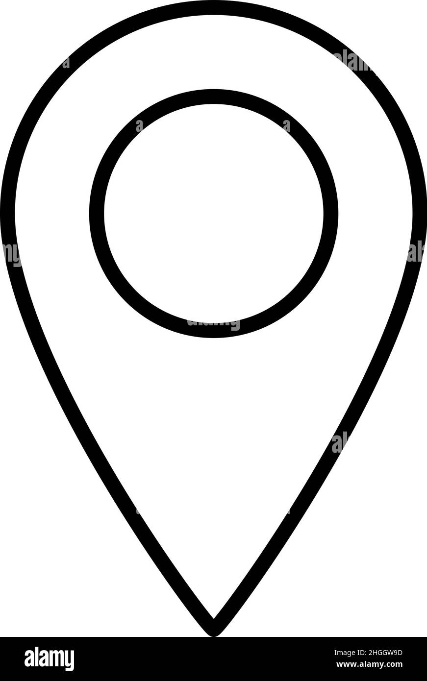 Location Symbol Outline Icon Vector Stock Vector