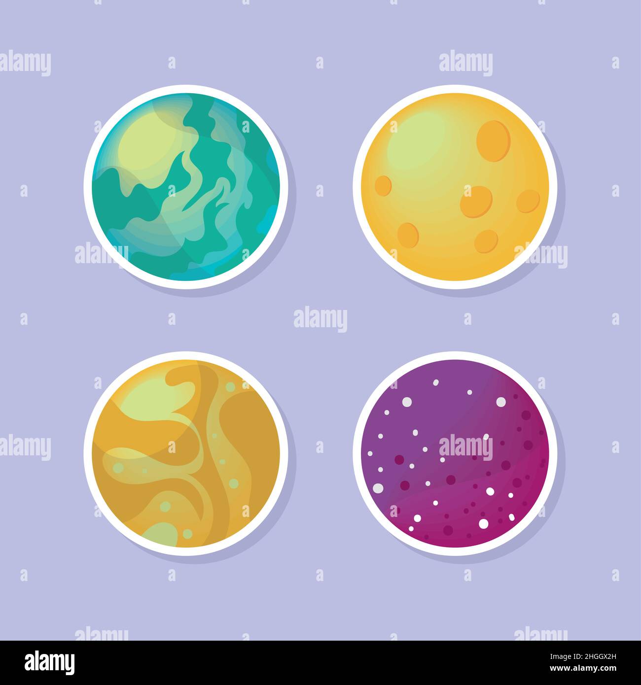 set icons planets Stock Vector Image & Art - Alamy