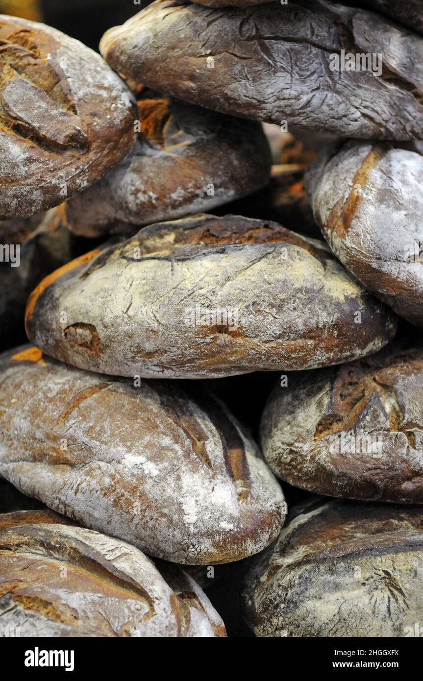 fresh farm breads Stock Photo