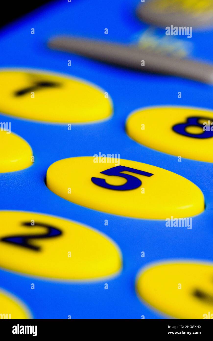 numeric keys on the calculator Stock Photo