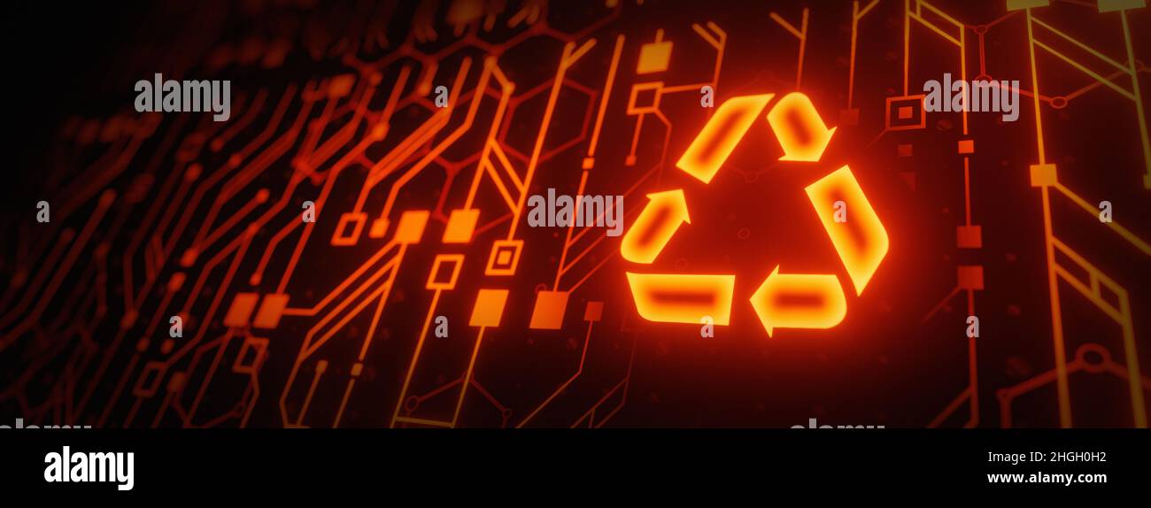 Red Business Technology Recycle Energy Stock Photo - Alamy