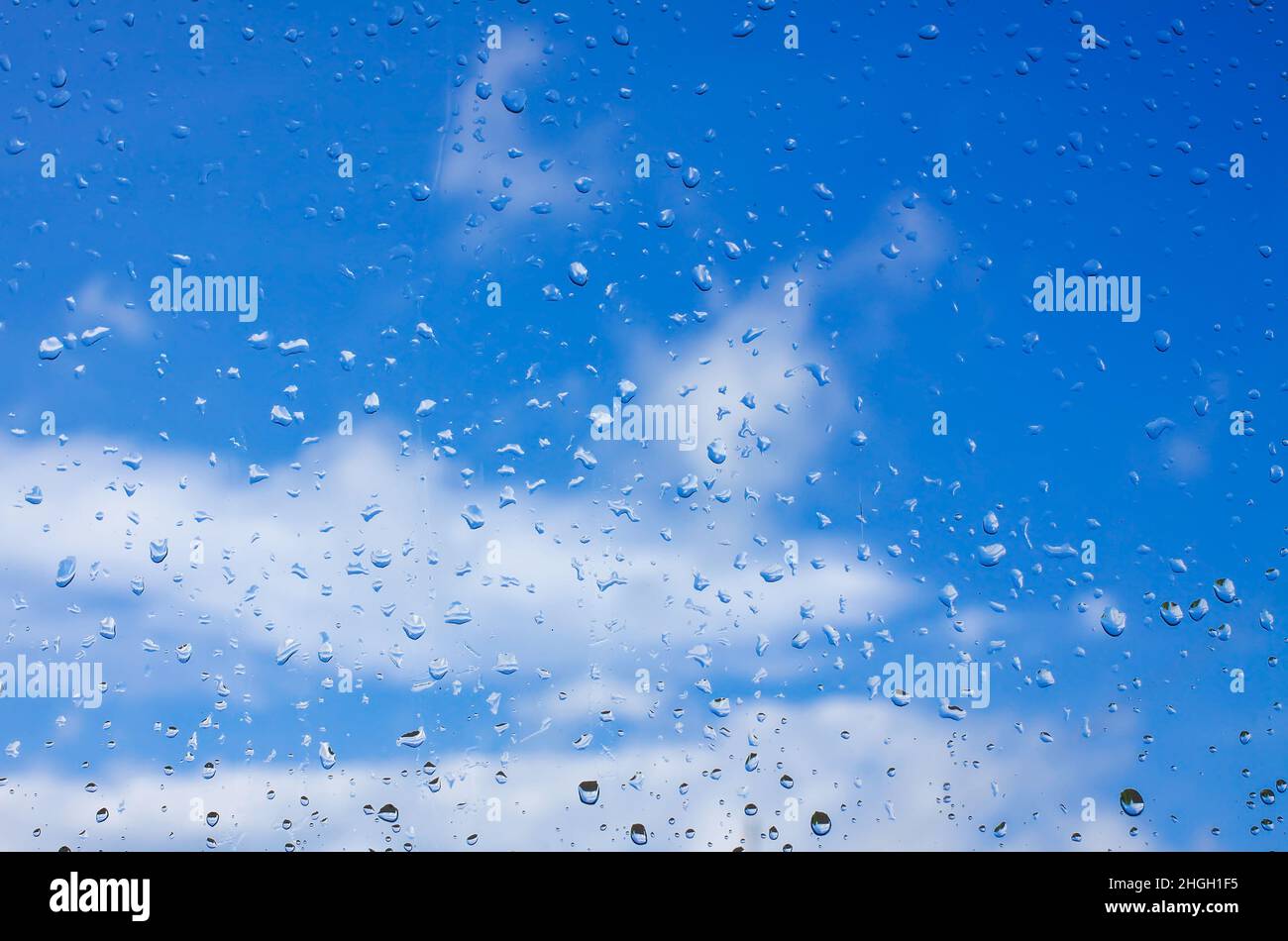 Water drops after rain on window glass surface Stock Photo - Alamy