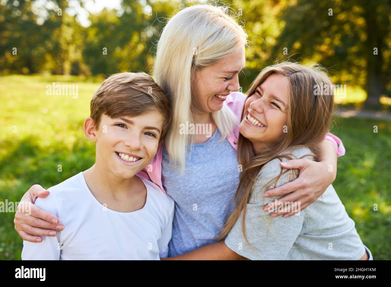 Happy mother children hi-res stock photography and images - Alamy