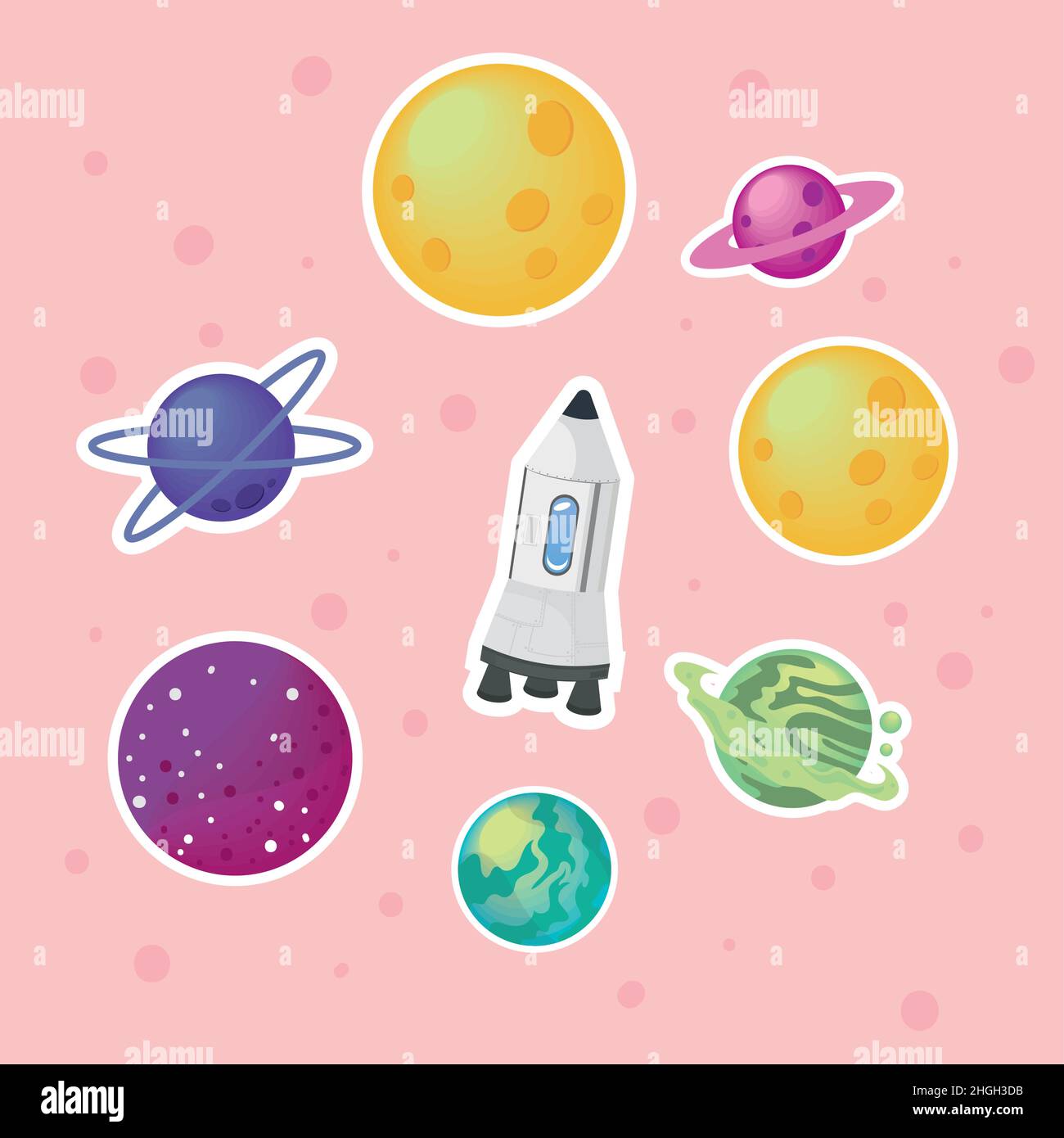 space stickers icons Stock Vector Image & Art Alamy