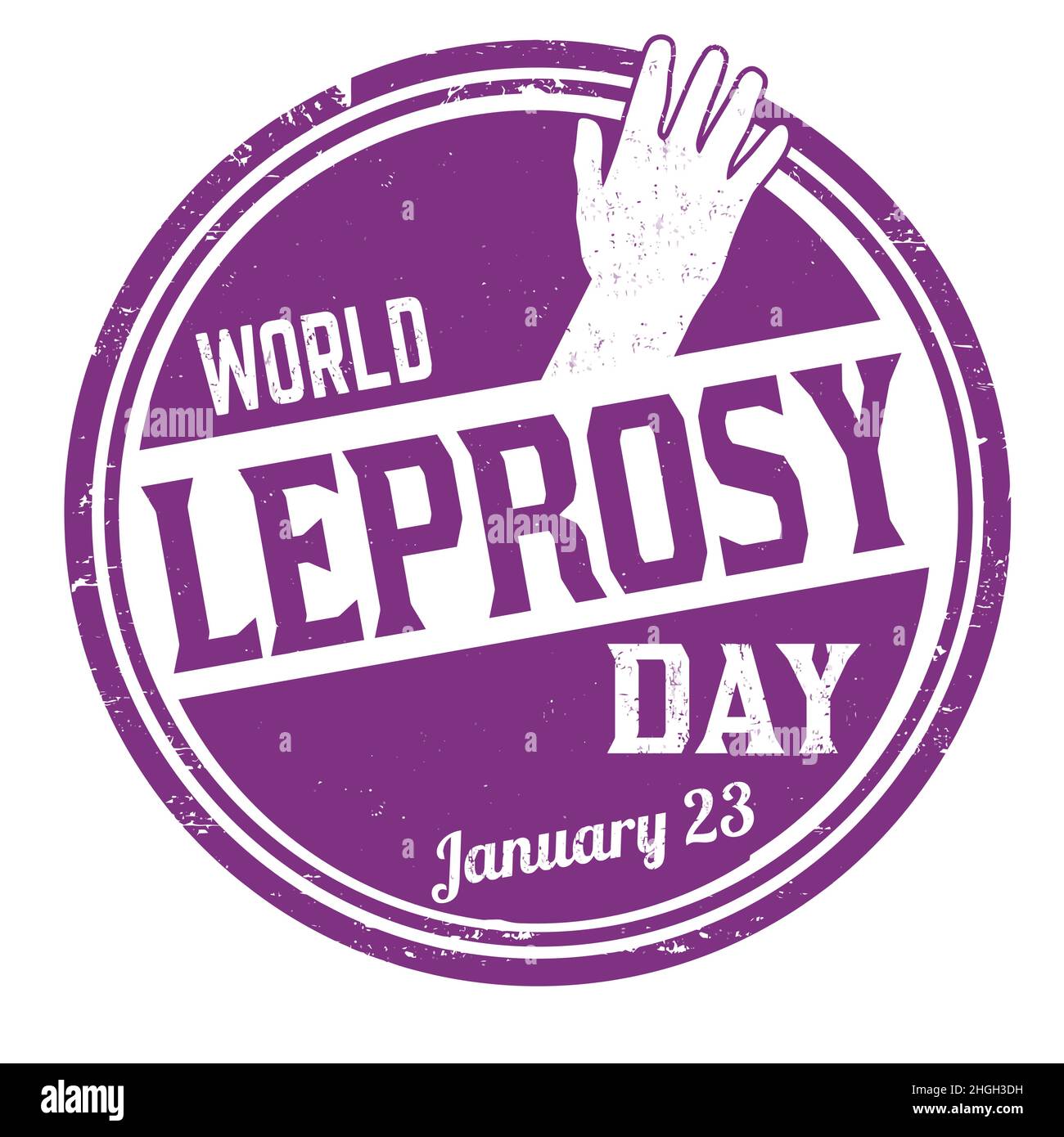 World leprosy day grunge rubber stamp on white background, vector ...