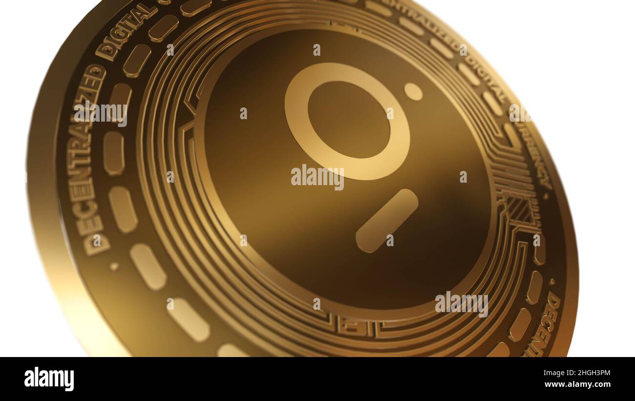 Golden Cryptocurrency of The Graph GRT Sign Isolated on a White Background  Stock Photo - Alamy
