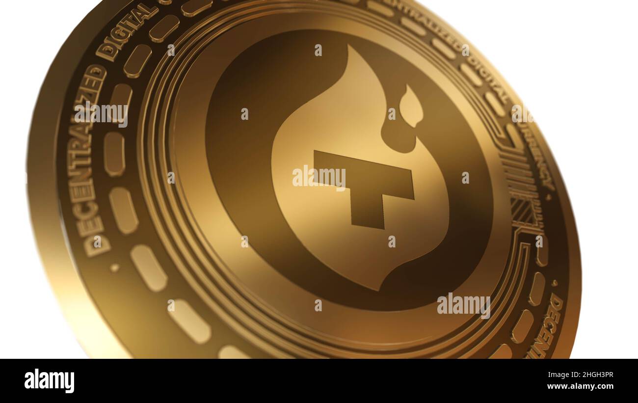 Theta Fuel TFUEL Cryptocurrency. Bitcoin coin growth chart on the exchange,  chart Stock Photo - Alamy