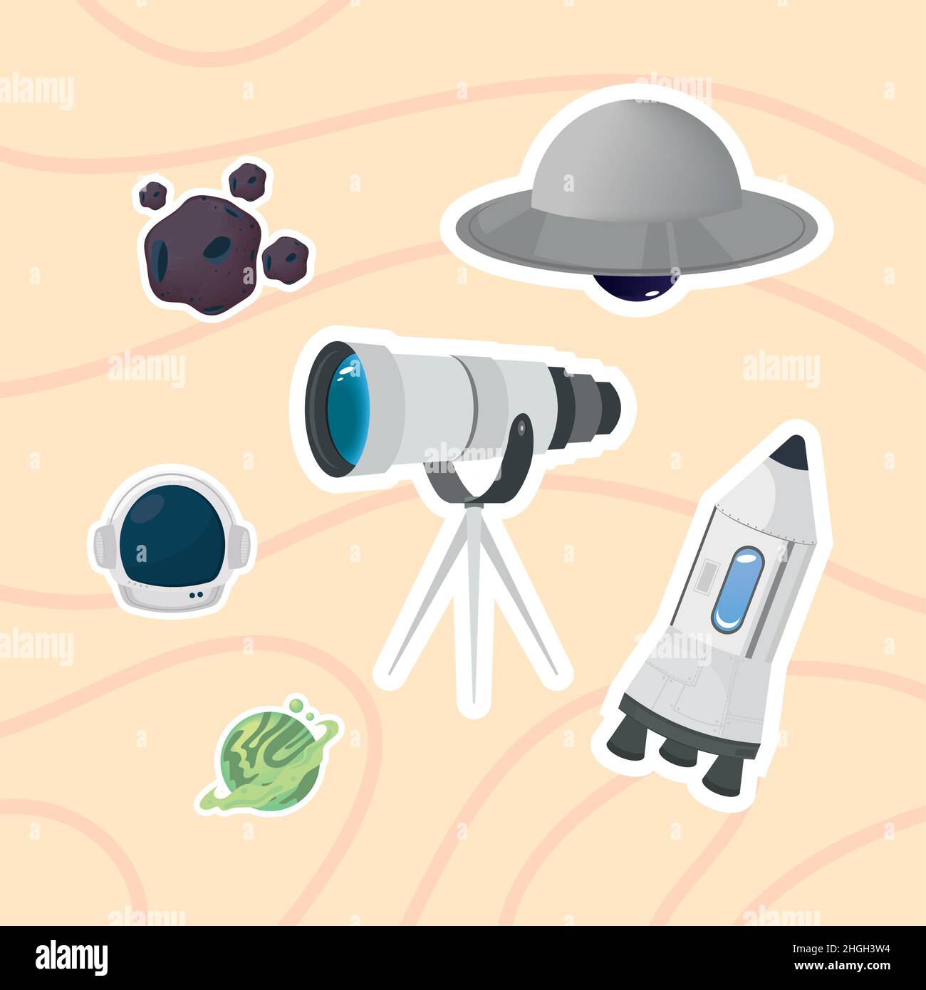 space icons set Stock Vector Image & Art - Alamy