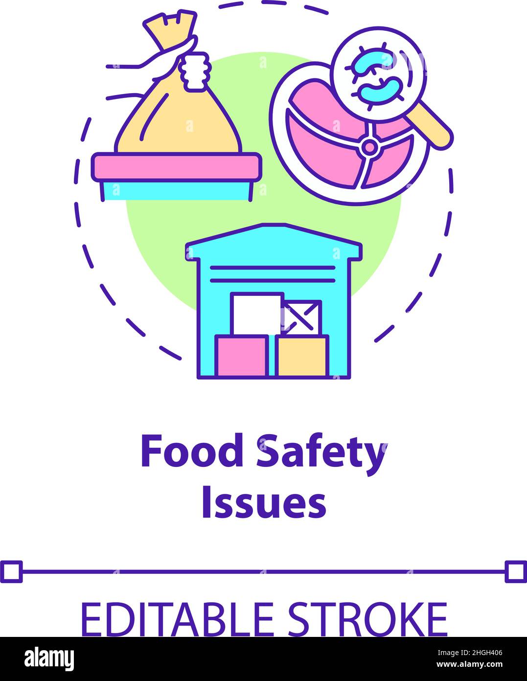 Food safety issues concept icon Stock Vector Image & Art Alamy