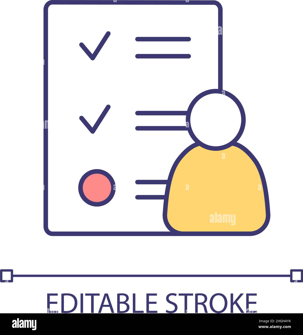 File permission RGB color icon Stock Vector