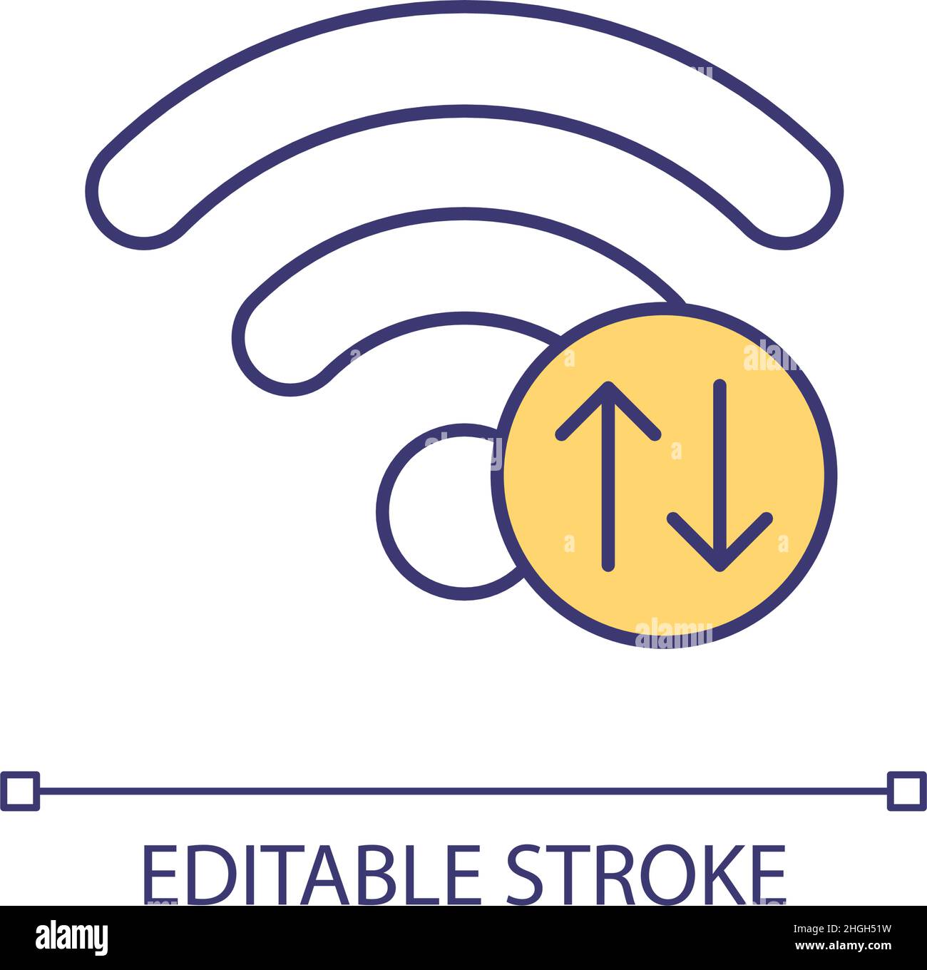 Wireless network RGB color icon Stock Vector