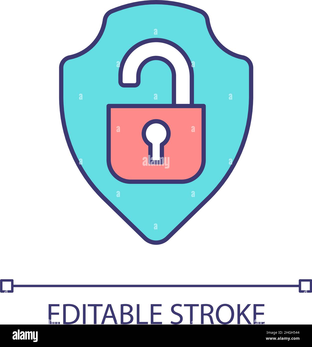 Open access to data RGB color icon Stock Vector