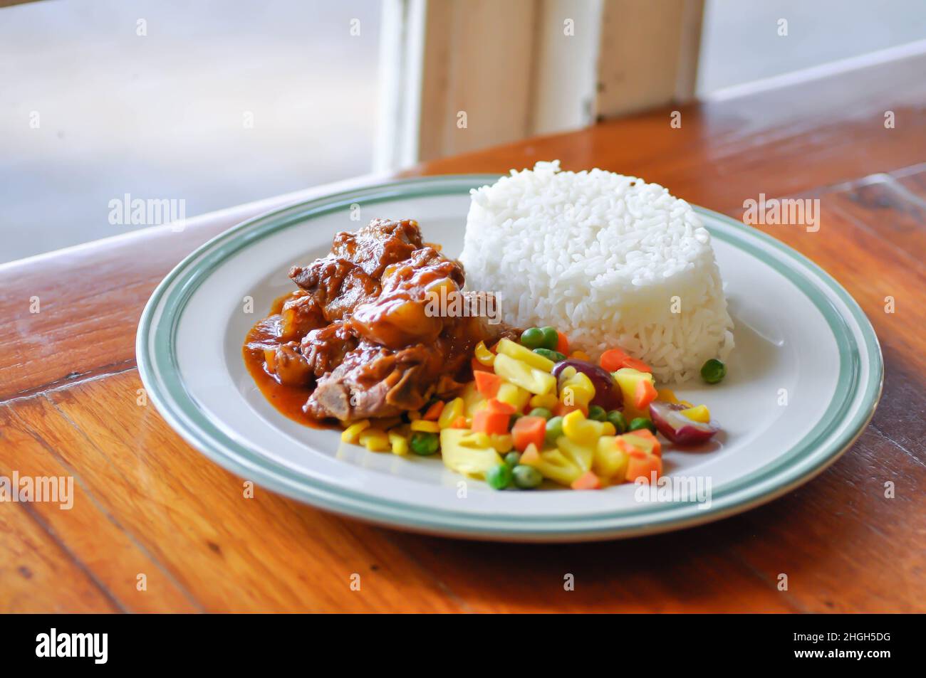 Stew Pork Rice stewed pork ,pork with rice and sauce or rice with stew pork and ...