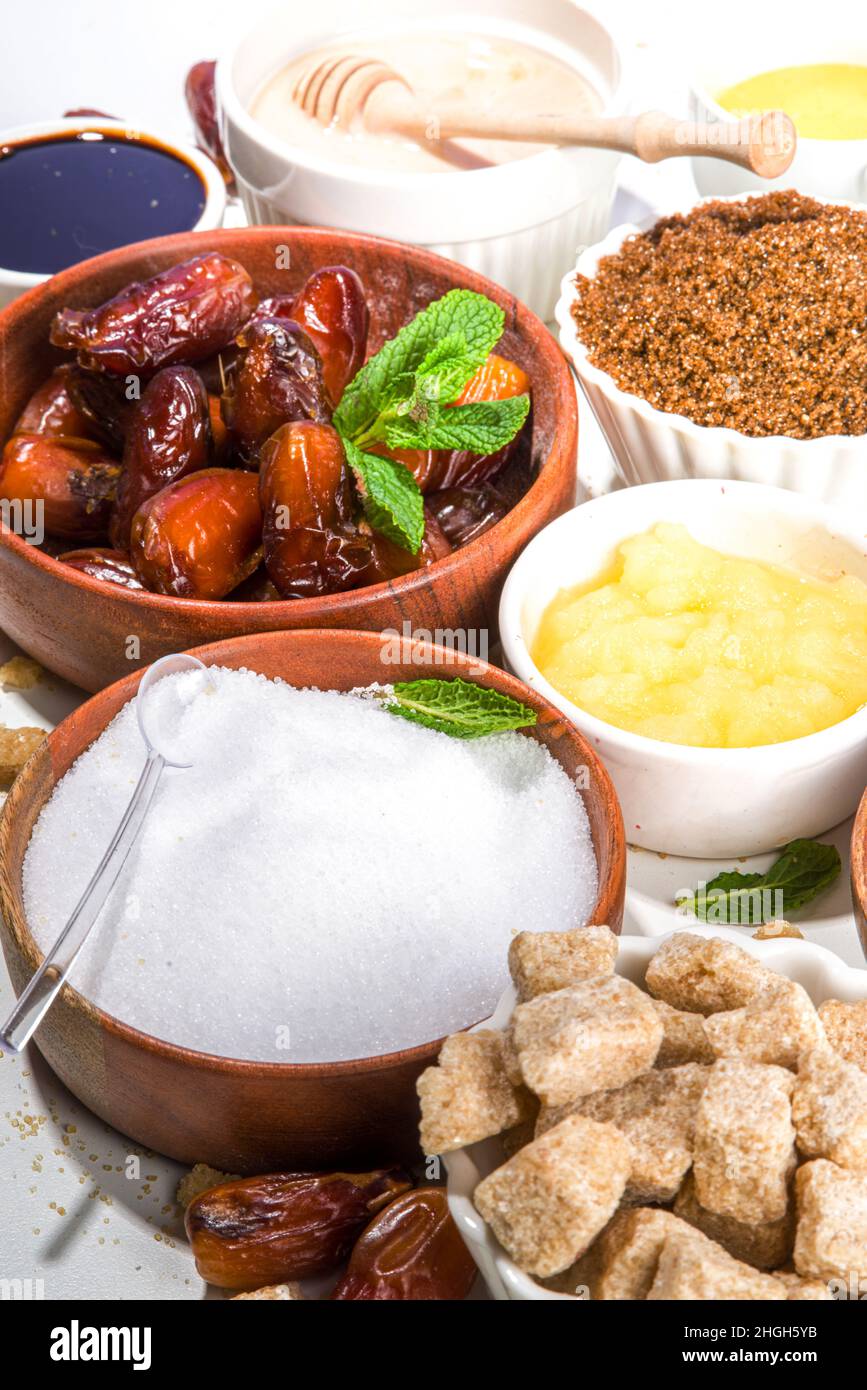 Various healthy diet replacement for sugar, natural organic sweetener