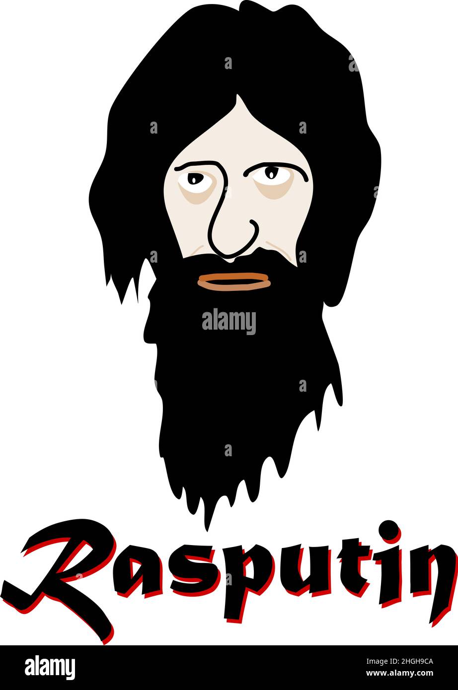 Grigori Rasputin icon image with text Stock Photo - Alamy