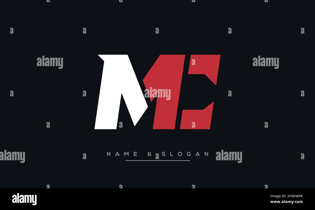 Modern abstract letter MC, CM logo design. Minimal MC, CM initial based icon vector Stock Vector