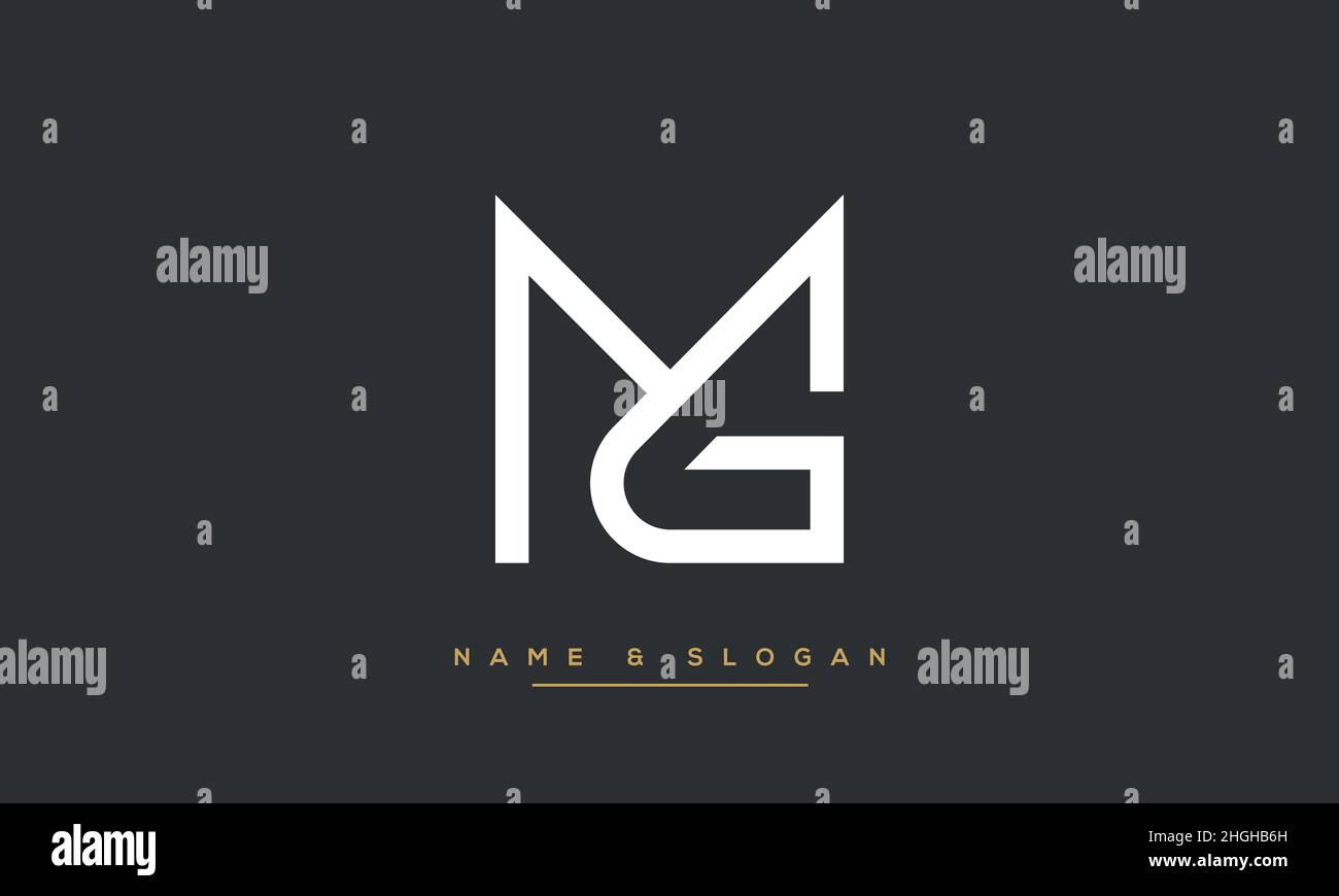 Initial Monogram Letter GM Logo Design. GM Logotype Template Stock Vector  Image & Art - Alamy