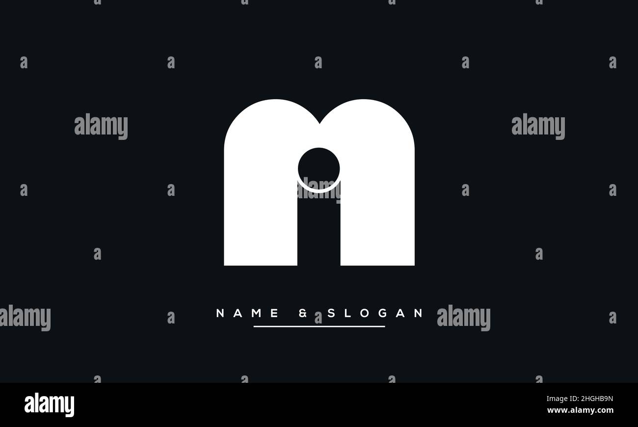 Modern abstract letter MI, IM logo design. Minimal MI, IM initial based icon vector Stock Vector