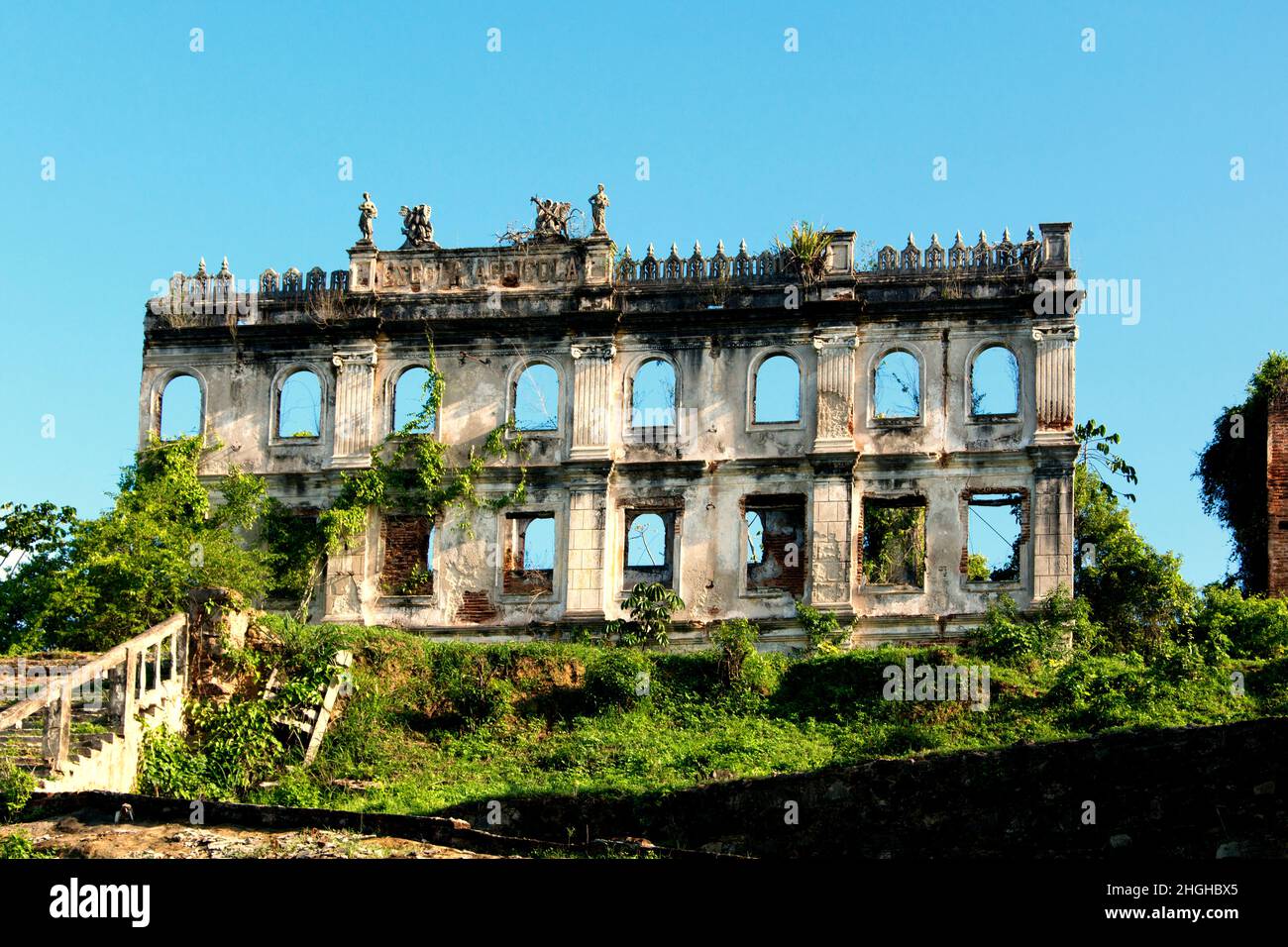 Ruins of the first Agronomy school in Brazil. Sao Francisco do Conde, Bahia, Brazil. Stock Photo